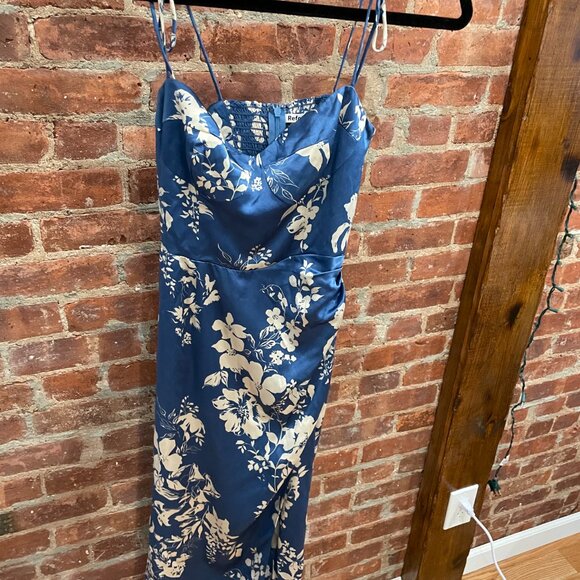 Reformation Marguerite Silk Dress (Size 2, Color Blue) - Picture 3 of 6